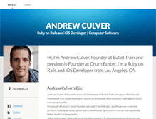 Tablet Screenshot of andrewculver.net